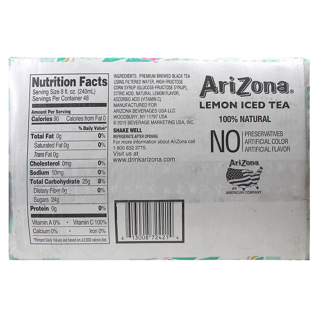 Arizona Ice Tea with Lemon Flavor, 24 pk./16 oz.