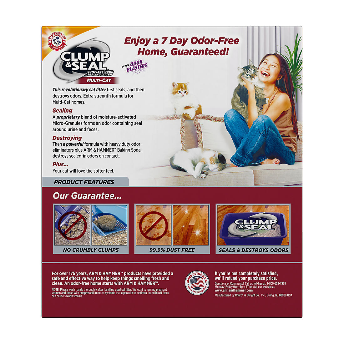 Arm & Hammer Clump & Seal Multi-Cat Litter, 31 lbs.